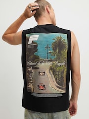 River Island Black F1 Car Print Vest - Image 1 of 4