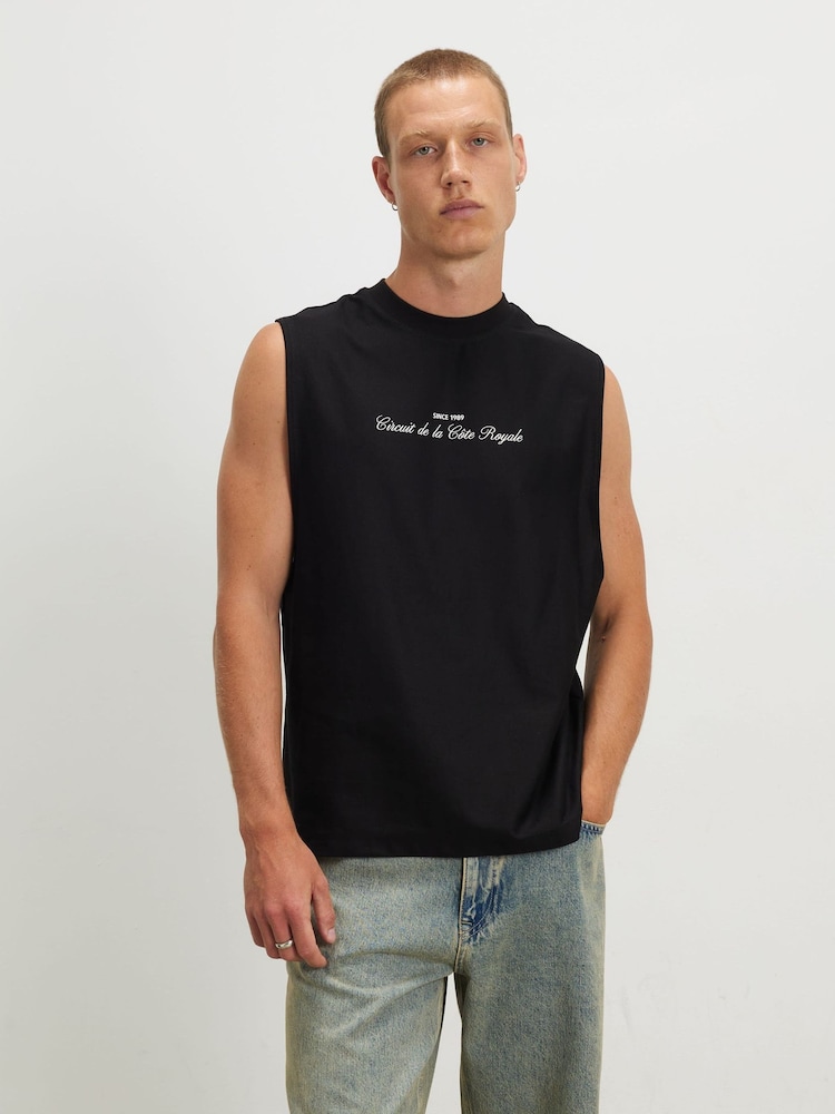River Island Black F1 Car Print Vest - Image 2 of 4