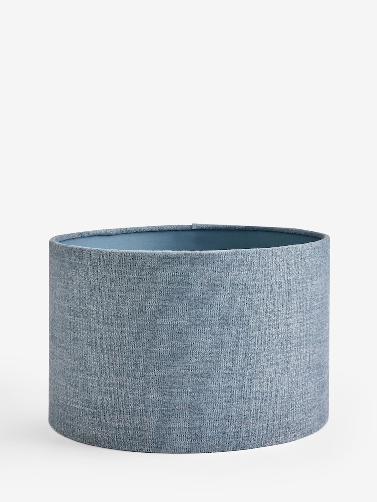 Blue Relaxed Linen Lamp Shade - Image 1 of 5