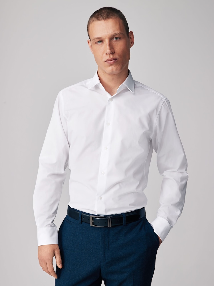Weiß - Pflegeleichte, elegante Hemden mit einfacher Manschette im 5er-Pack - Image 4 of 6