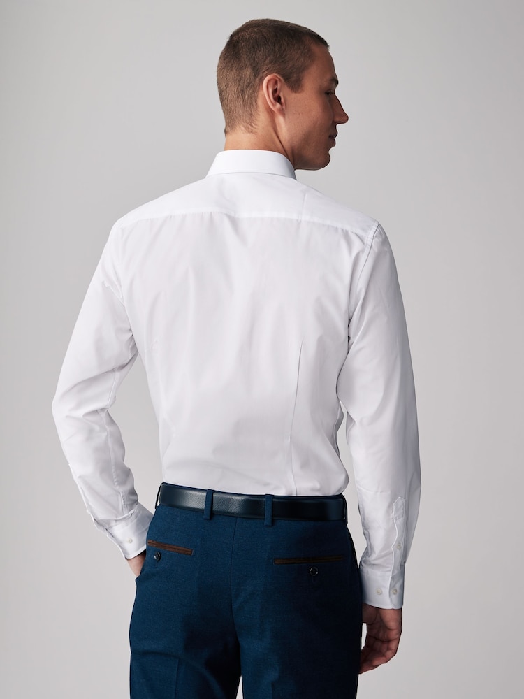 Weiß - Pflegeleichte, elegante Hemden mit einfacher Manschette im 5er-Pack - Image 5 of 6