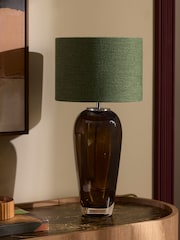 Green Relaxed Linen Lamp Shade - Image 3 of 4