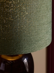 Green Relaxed Linen Lamp Shade - Image 4 of 4
