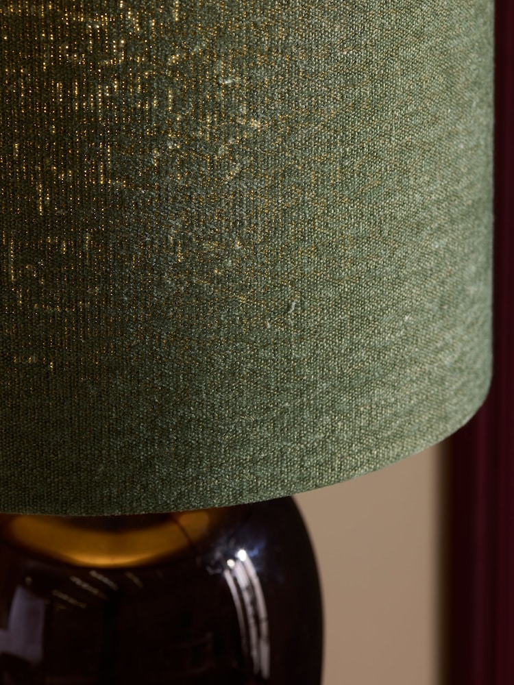 Green Relaxed Linen Lamp Shade - Image 4 of 4