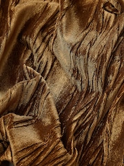 Gold Velvet Long Sleeve Wrap Top - Image 6 of 6