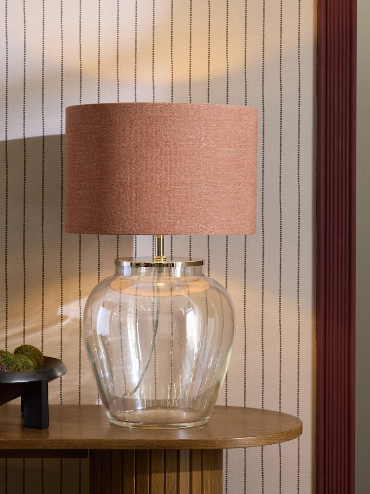 Orange Relaxed Linen Lamp Shade - Image 2 of 4