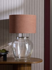 Orange Relaxed Linen Lamp Shade - Image 3 of 4