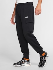 Nike Black Club Cargo Joggers - Image 1 of 7