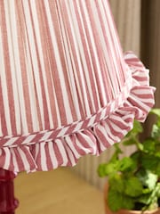 Red Stripe Pleated Lamp Shade - Image 4 of 5