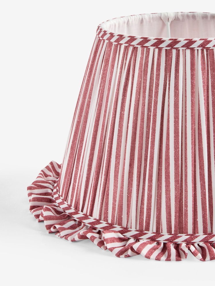 Red Stripe Pleated Lamp Shade - Image 5 of 5