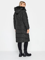 M&Co Black Faux Fur Trim Padded Coat - Image 2 of 4