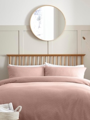 Appletree Pink Santos 100% Cotton Duvet Cover Set - Image 2 of 4