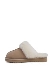 Celtic & Co. Brown Studio Fur Edge Mule Slippers - Image 2 of 6