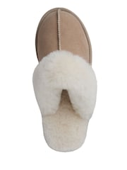 Celtic & Co. Brown Studio Fur Edge Mule Slippers - Image 5 of 6