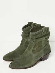 FatFace Green Polly Western Ankle Slouch Boots - Image 2 of 5