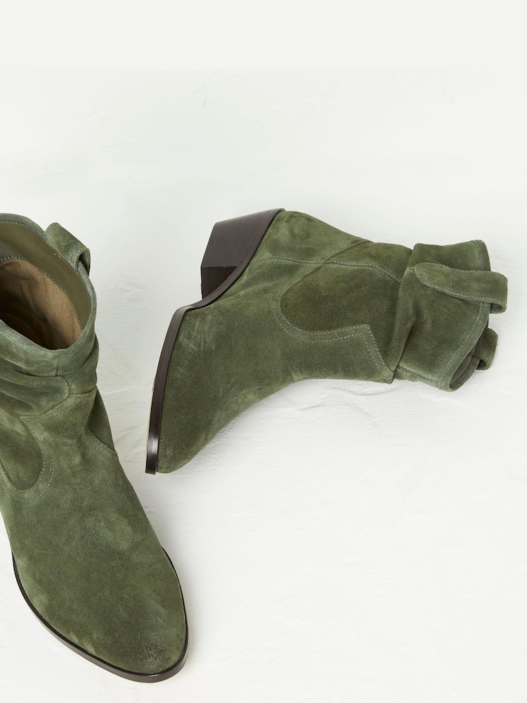 FatFace Green Polly Western Ankle Slouch Boots - Image 5 of 5