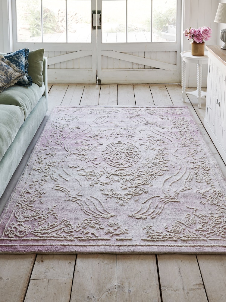 Shabby Chic by Rachel Ashwell® Pink Adeline Rug - Image 1 of 4 Shabby Chic by Rachel Ashwell® Pink Adeline Rug - Image 1 of 4