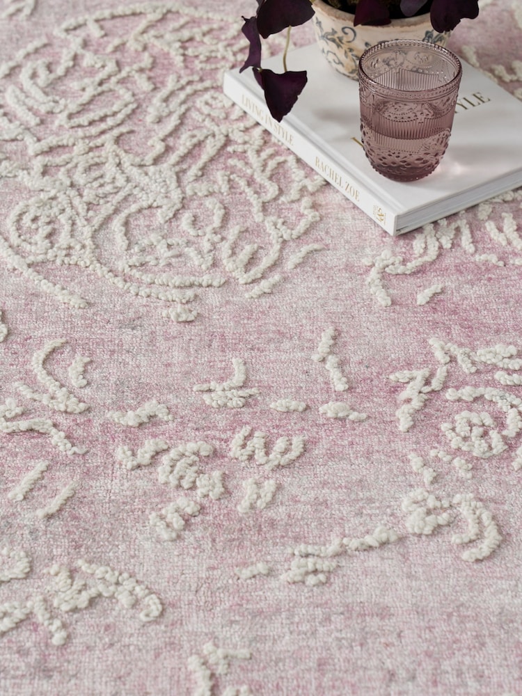 Shabby Chic by Rachel Ashwell® Pink Adeline Rug - Image 2 of 4 Shabby Chic by Rachel Ashwell® Pink Adeline Rug - Image 2 of 4