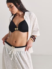 Simply Be White Lace Shirt And Trouser Beach Co-ord - Image 3 of 4