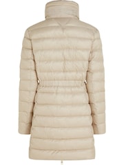 Tommy Hilfiger Cream Padded Midi Coat - Image 6 of 9