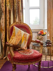 The Chateau by Angel Strawbridge Multi Wallpaper Museum Cushion - Image 3 of 4