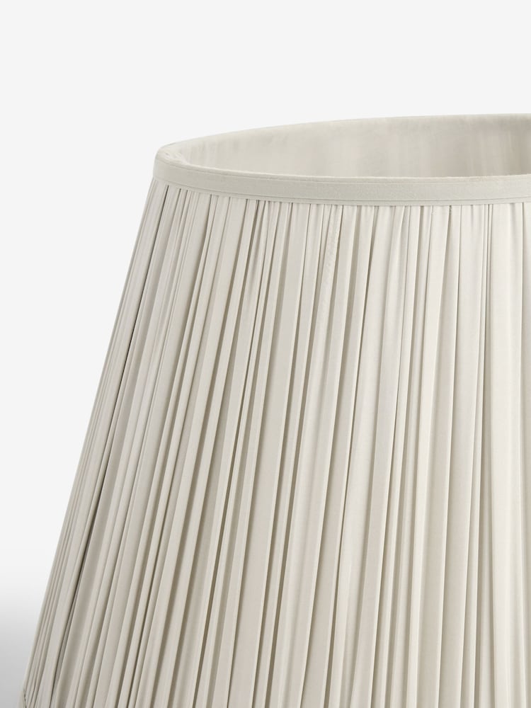 Silver Grey Pleated Lamp Shade - Image 5 of 5