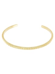 Oliver Bonas Gold Plated Ray Textured Cuff Bracelet - Image 1 of 4