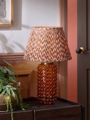 Amber Orange Mosaic Pleated Lamp Shade - Image 2 of 5