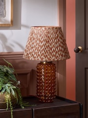 Amber Orange Mosaic Pleated Lamp Shade - Image 3 of 5