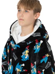 Vanilla Underground Dark Black Sonic All-Over Print Blanket Hoodie - Image 8 of 8