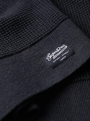 Superdry Blue Textured Crew Knit Jumper - Image 6 of 7