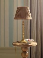 Amber Orange Velvet Pleated Lamp Shade - Image 2 of 3