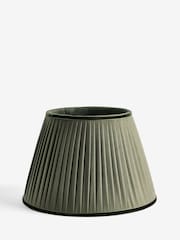 Green Velvet Pleated Lamp Shade - Image 1 of 5