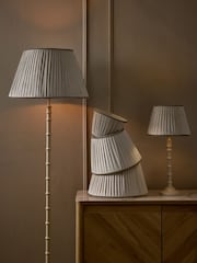 Natural Velvet Pleated Lamp Shade - Image 3 of 5