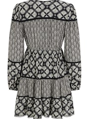 Mint Velvet Black Tiered Mini Dress - Image 4 of 4
