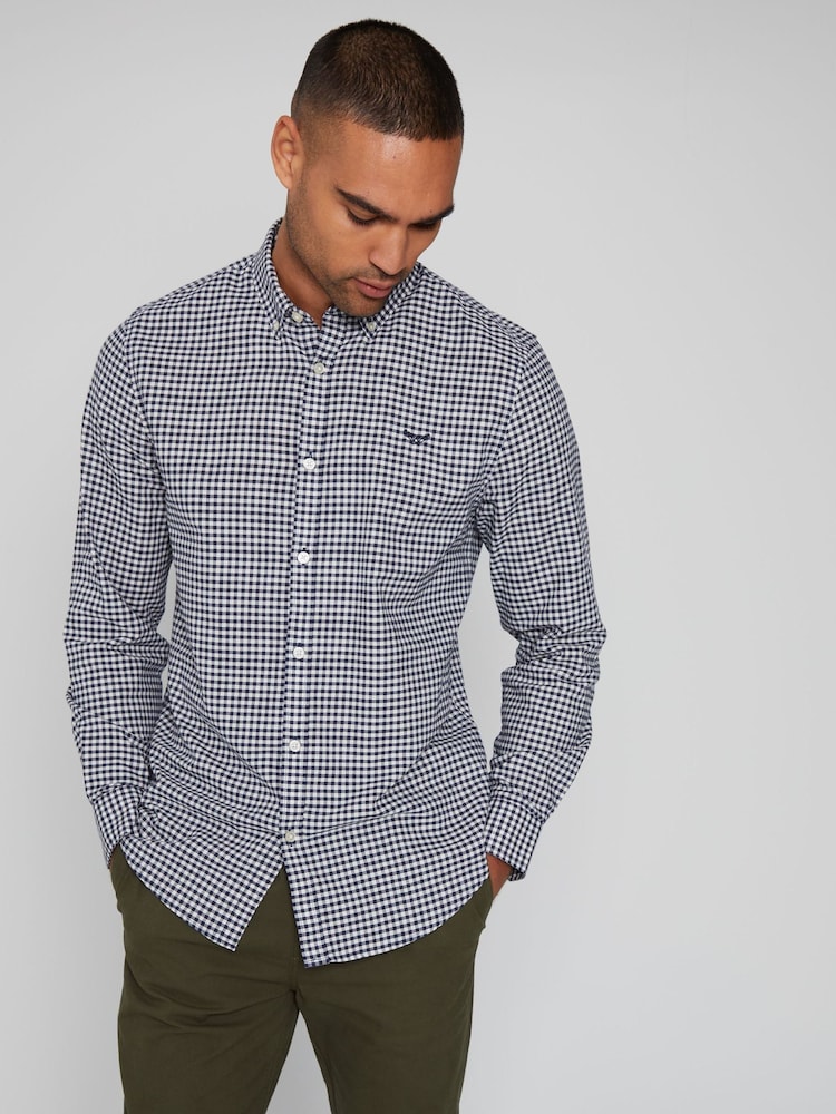 Threadbare Blue 100% Cotton Long Sleeve Check Shirt - Image 1 of 4