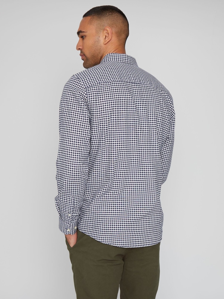 Threadbare Blue 100% Cotton Long Sleeve Check Shirt - Image 2 of 4