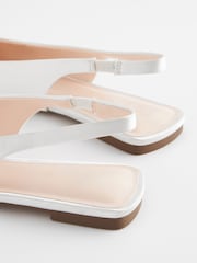 Ivory Forever Comfort® Wedding Point Toe Slingback Bridal Shoes - Image 7 of 9