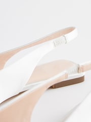 Ivory Forever Comfort® Wedding Point Toe Slingback Bridal Shoes - Image 9 of 9
