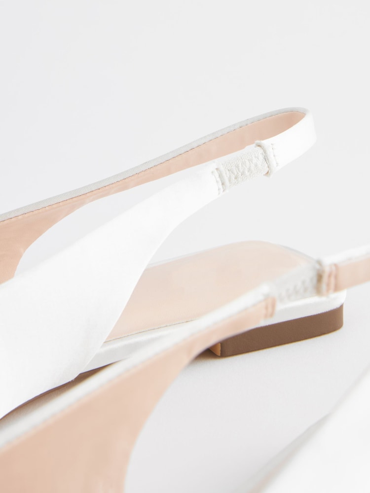 Slonovina - Za vedno Comfort® poroka Point Toe Slingback poročni čevlji - Slika 9 iz 9 Slonovina - Za vedno Comfort® poroka Point Toe Slingback poročni čevlji - Slika 9 iz 9