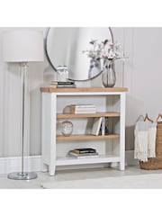 K Interiors White Oak Windsor Solid Wood Small Wide Bookcase - Image 1 of 5