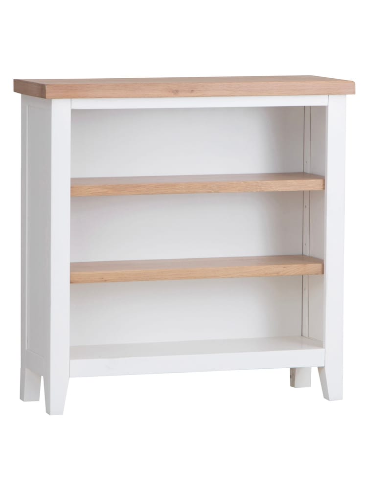 K Interiors White Oak Windsor Solid Wood Small Wide Bookcase - Image 2 of 5