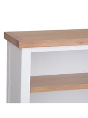 K Interiors White Oak Windsor Solid Wood Small Wide Bookcase - Image 3 of 5