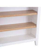 K Interiors White Oak Windsor Solid Wood Small Wide Bookcase - Image 4 of 5
