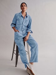 Mid Blue Denim Jumpsuit - Image 2 of 6