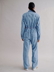 Mid Blue Denim Jumpsuit - Image 3 of 6