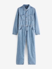 Mid Blue Denim Jumpsuit - Image 5 of 6