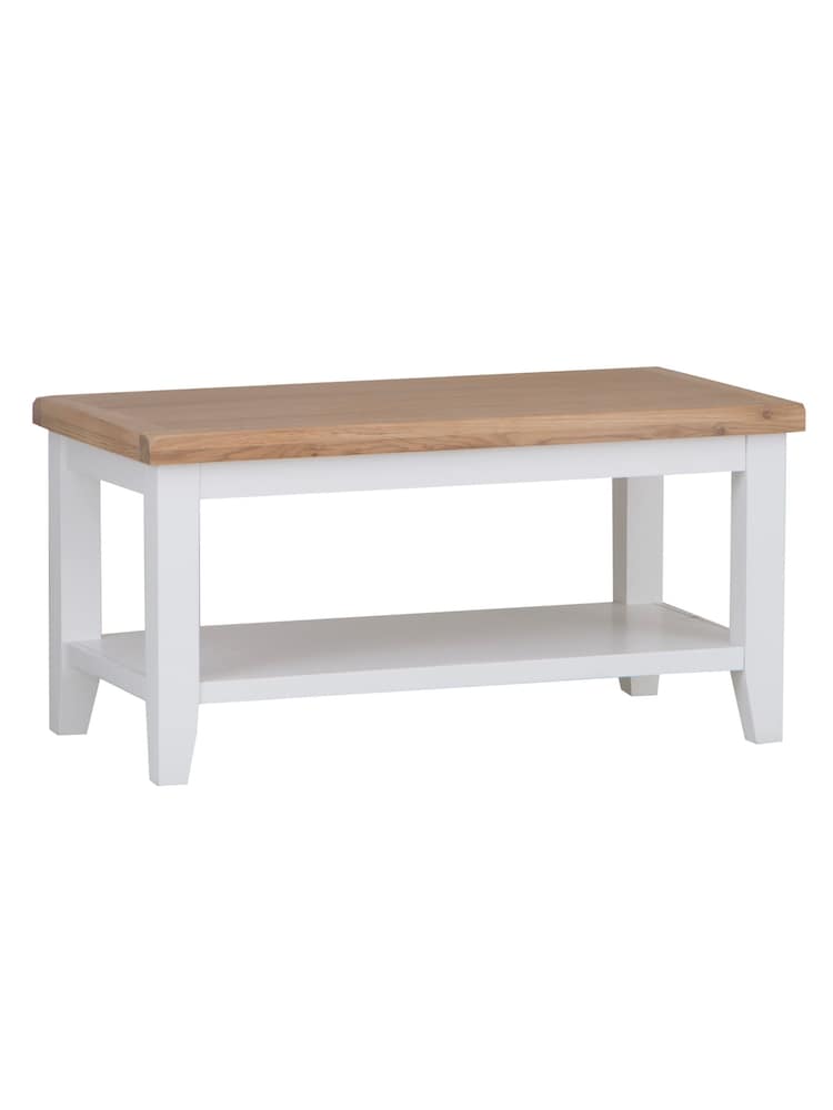 K Interiors White Oak Windsor Solid Wood Small Coffee Table - Image 2 of 5