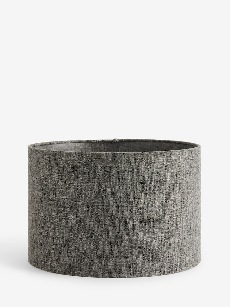 Charcoal Grey Tweedy Lamp Shade - Image 1 of 5 Charcoal Grey Tweedy Lamp Shade - Image 1 of 5