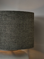Charcoal Grey Tweedy Lamp Shade - Image 4 of 5